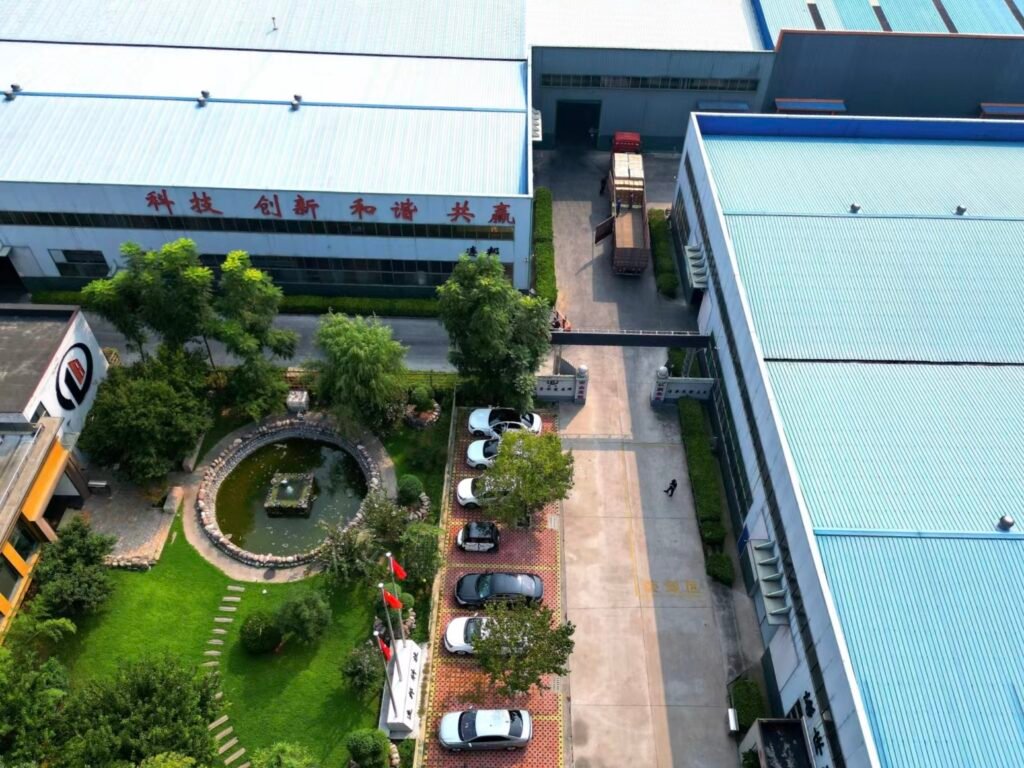 An aerial view of our factory premises, demonstrating a clean and organized facility layout.
